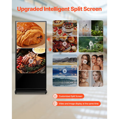 DC-A65ZN-A - 65" Touchscreen Digital Signage Kiosk with Split-Screen Feature