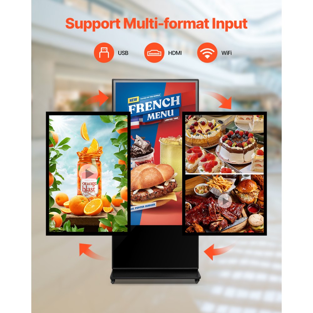 DC-A65ZN-A - 65" Touchscreen Digital Signage Kiosk with Split-Screen Feature