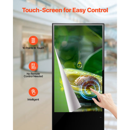 DC-A65ZN-A - 65" Touchscreen Digital Signage Kiosk with Split-Screen Feature