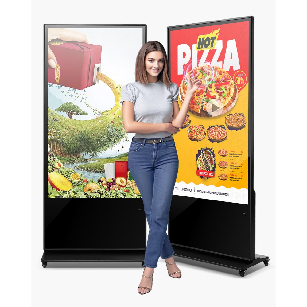 DC-A65ZN-A - 65" Touchscreen Digital Signage Kiosk with Split-Screen Feature