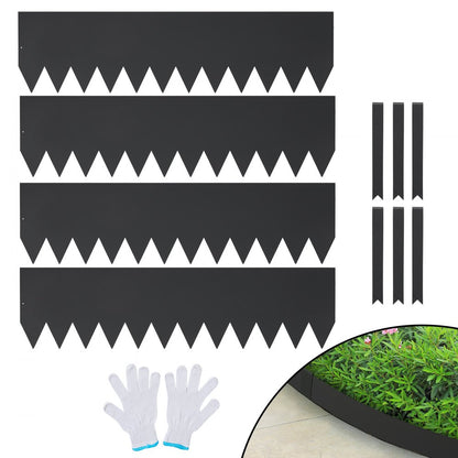 JC12*40in 4pcs - Durable Steel Garden Edging for Clean Landscape Borders