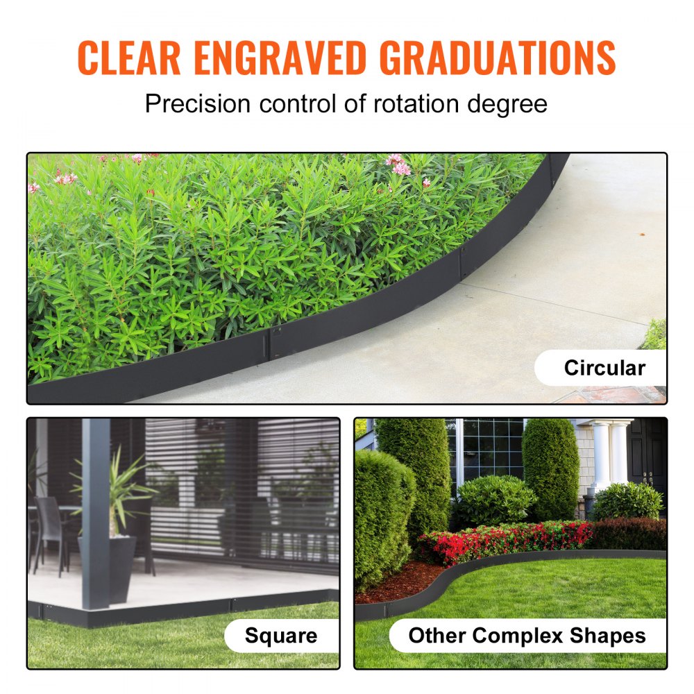 CYBLACK39*3in - VEVOR 39" Flexible Steel Garden Edging for Easy Installation