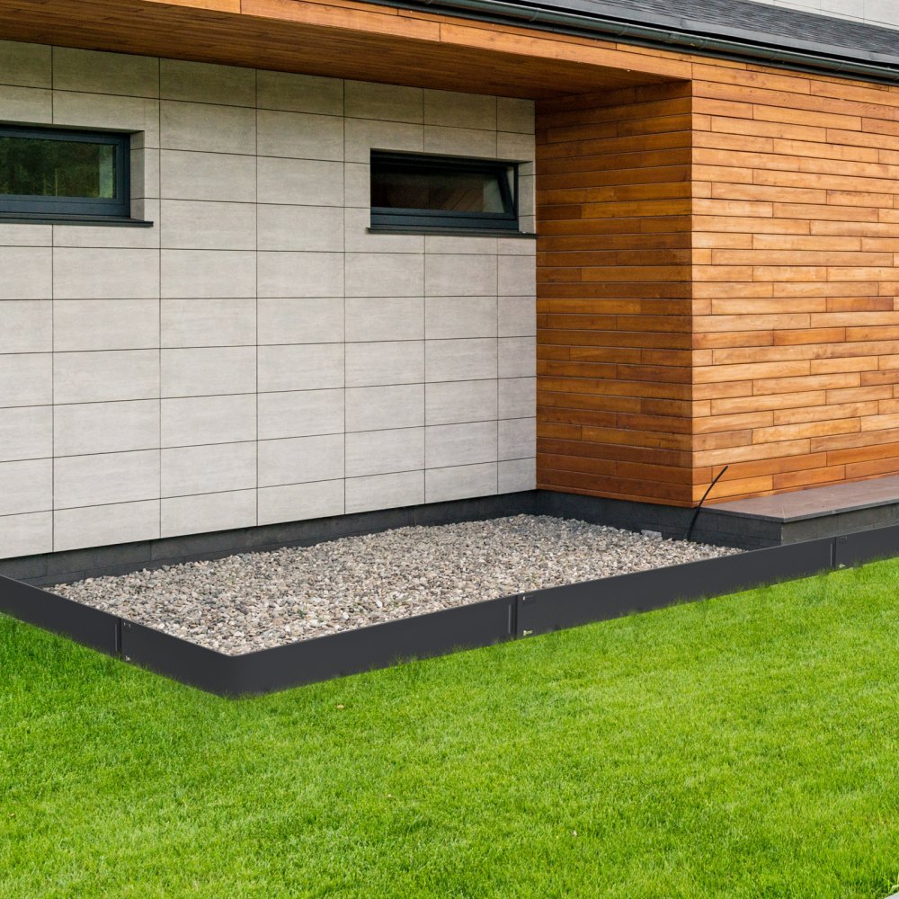 CYBLACK39*3in - VEVOR 39" Flexible Steel Garden Edging for Easy Installation