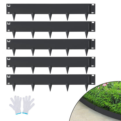 CYBLACK39*3in - VEVOR 39" Flexible Steel Garden Edging for Easy Installation
