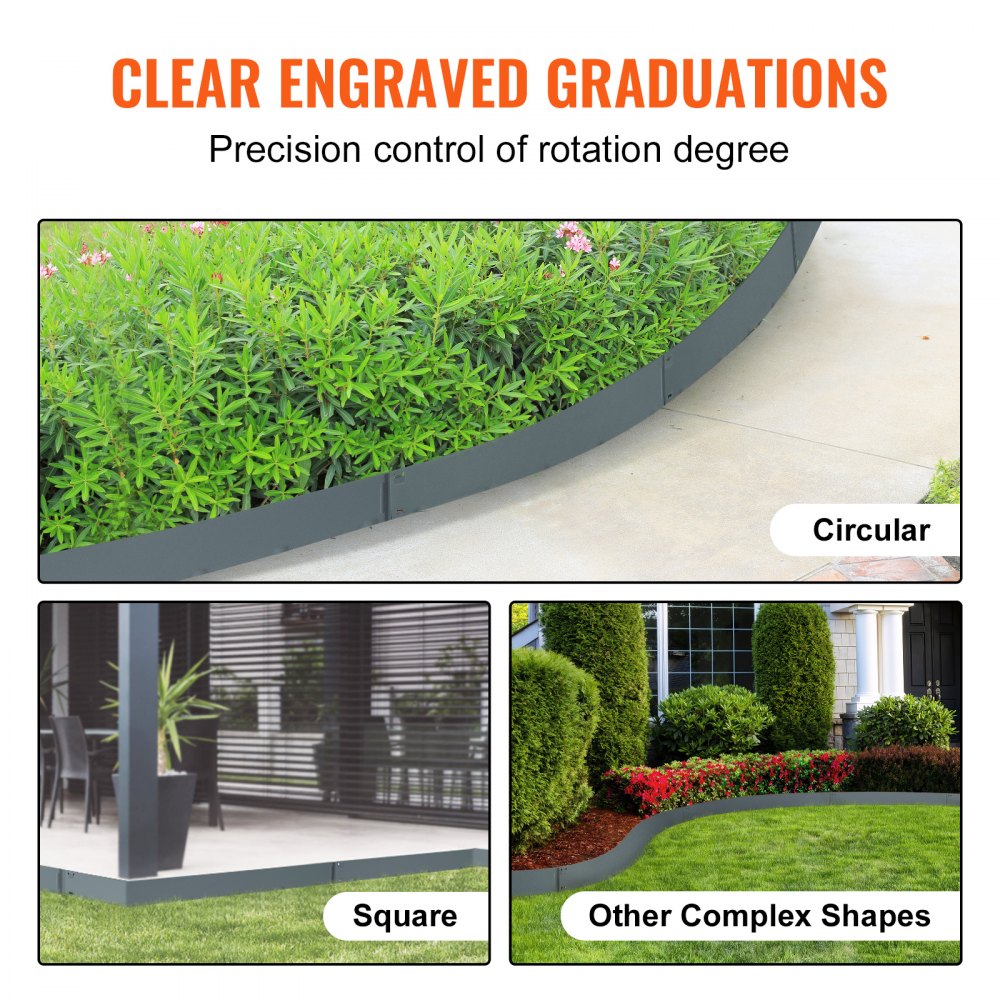 CYGREY39*5in - Durable Steel Landscape Edging for Easy Installation and Custom Shapes