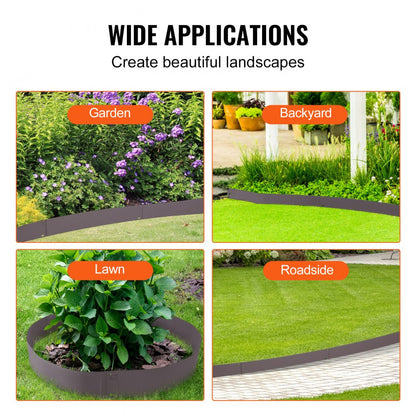 CYBROWN39*5in - Durable Steel Garden Edging Borders for Easy Installation