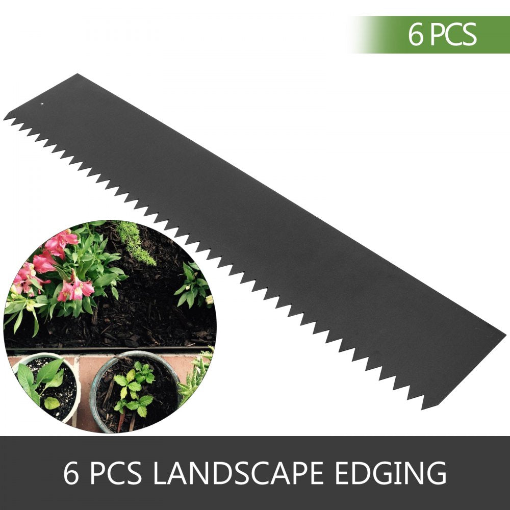 010822234363 - 40" Steel Landscape Edging, 6" High, Flexible Garden Barrier
