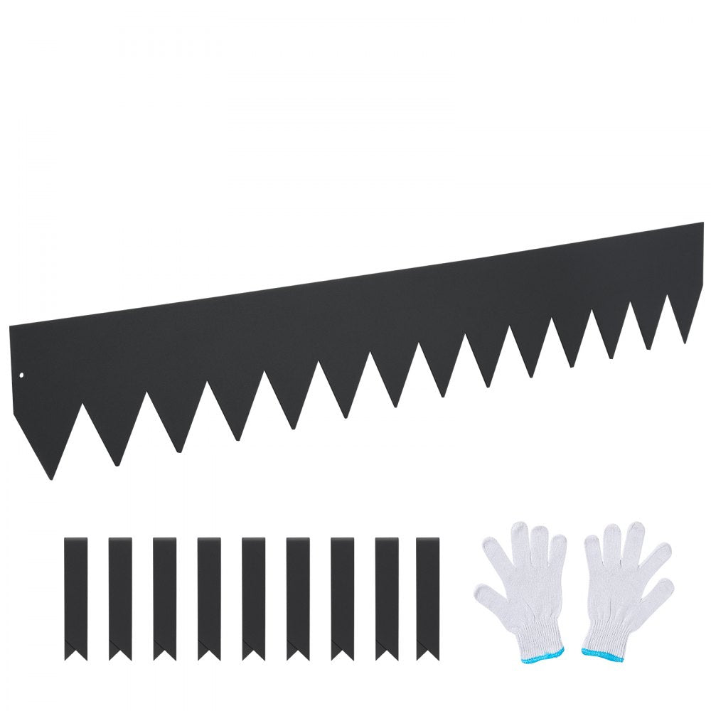 JC40*6in 6pcs - Durable Hammer-In Steel Landscape Edging for Neat Gardens