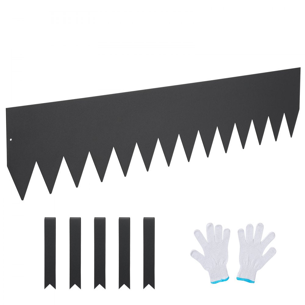 JC40*8in 3pcs - 40" Steel Landscape Edging with Flexible Design & Clips