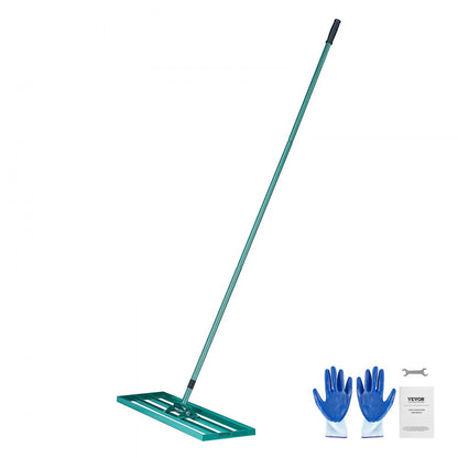 LJY9002 - 36"x10" Heavy-Duty Lawn Leveling Rake with 78" Steel Handle