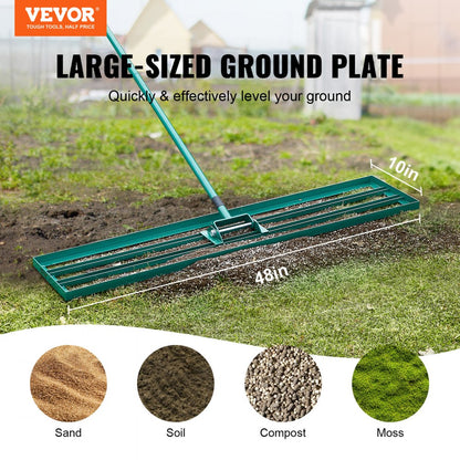 LJY9003 - 48"x10" VEVOR Heavy-Duty Lawn Leveler with Extended Handle