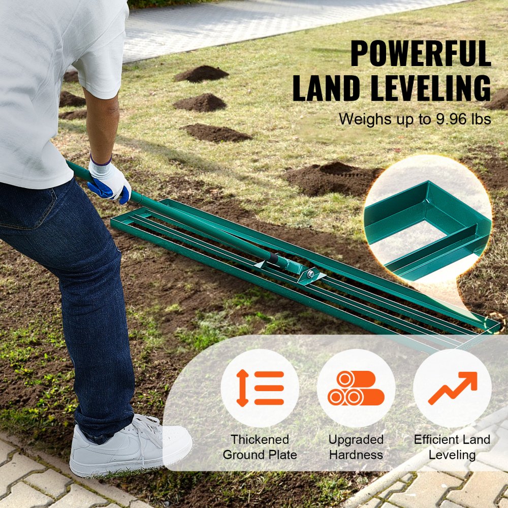 LJY9003 - 48"x10" VEVOR Heavy-Duty Lawn Leveler with Extended Handle