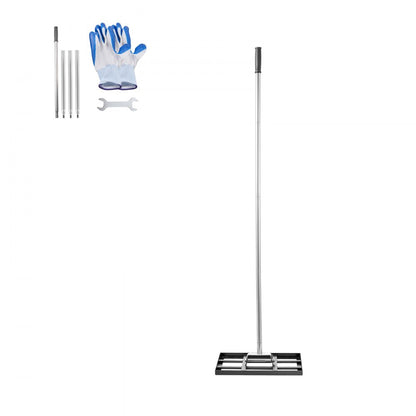 LJY9008 - Heavy-Duty 78in Lawn Leveling Rake with Rotating Handle