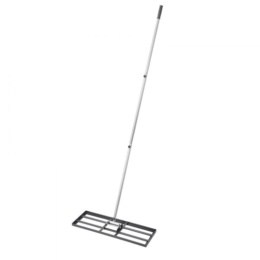 LJY9009 - Heavy-Duty 30x10in Lawn Rake with Adjustable 180° Handle