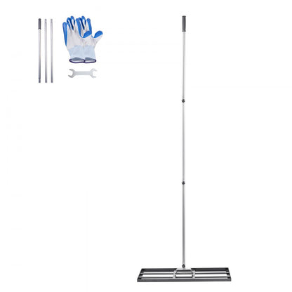 LJY9009 - Heavy-Duty 30x10in Lawn Rake with Adjustable 180° Handle