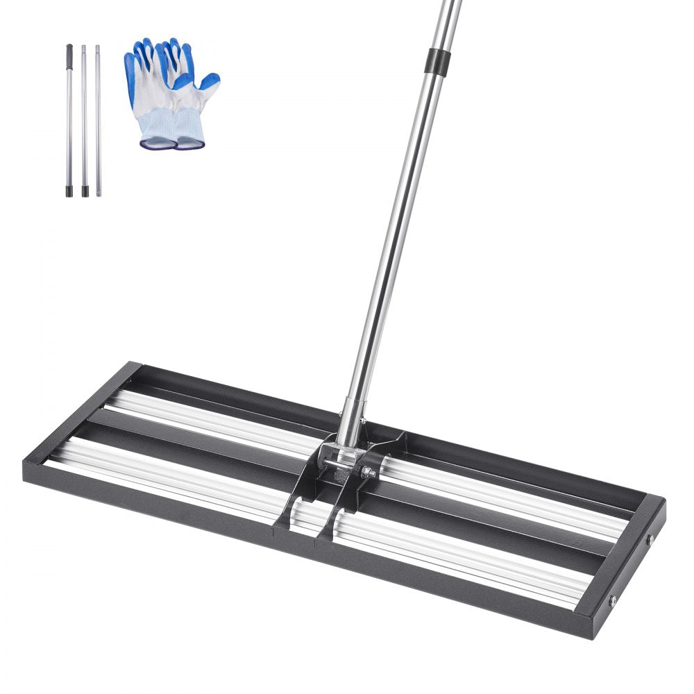 LJY9005 - 30x10in Heavy Duty Lawn Leveling Rake with 83.9in Adjustable Handle