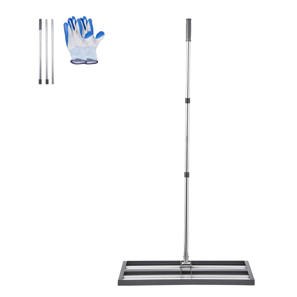 LJY9005 - 30x10in Heavy Duty Lawn Leveling Rake with 83.9in Adjustable Handle