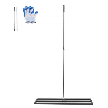 LJY9007 - 10x48" Stainless Steel Lawn Leveling Rake with Adjustable Handle