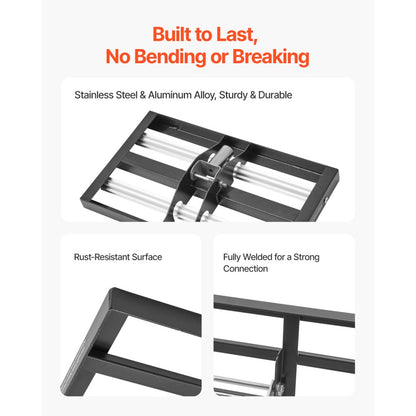 LJY9004 - 10x17" Stainless Steel Lawn Leveling Rake with Adjustable Handle