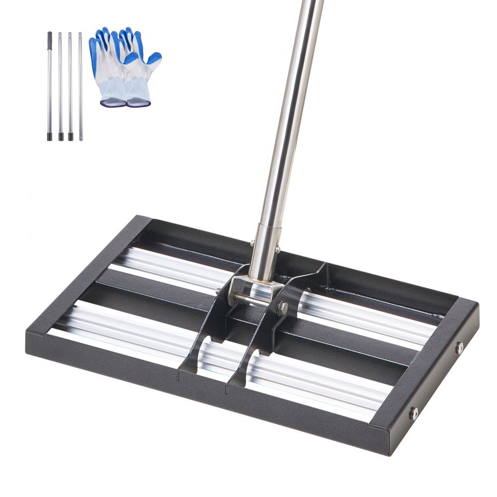 LJY9004 - 10x17" Stainless Steel Lawn Leveling Rake with Adjustable Handle