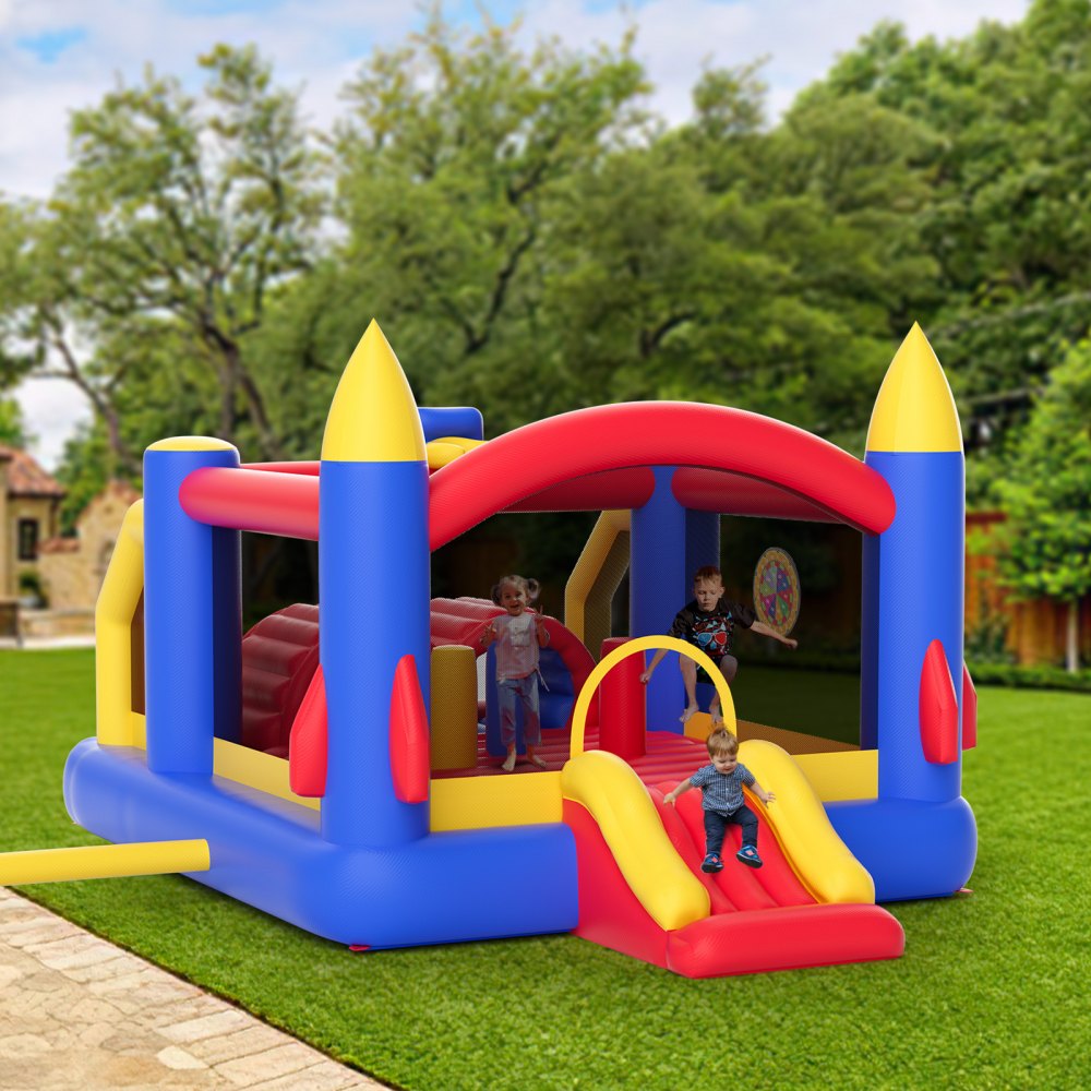 PL2444 - 160.6" Kids Inflatable Bounce House with Easy Setup
