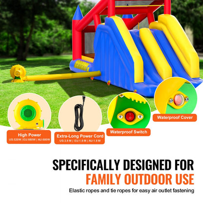 PL2472 - VEVOR 183.1x102.4x92.5" Inflatable Bounce House for Kids