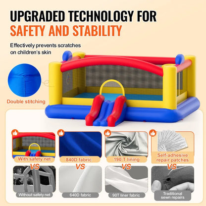 PL2464 - VEVOR 177.2" Inflatable Bounce House for Kids, Ages 3-10