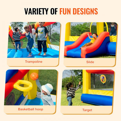 PL2464 - VEVOR 177.2" Inflatable Bounce House for Kids, Ages 3-10