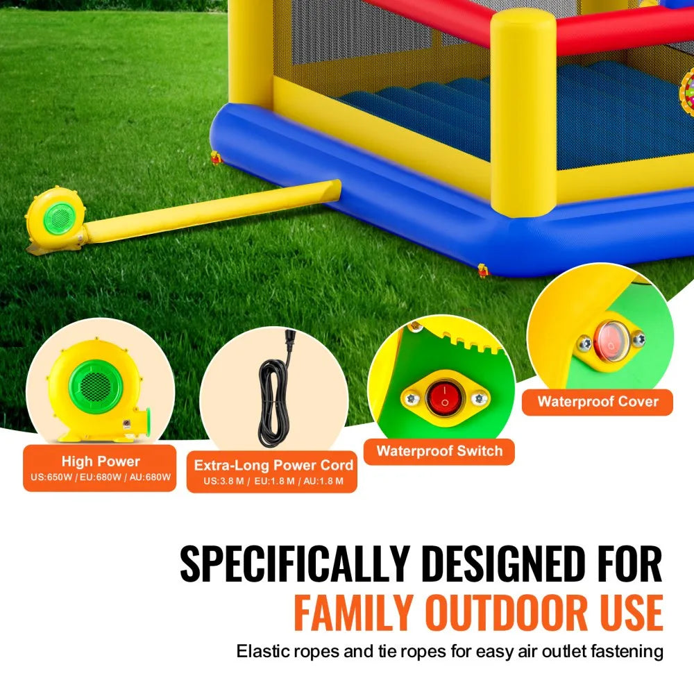 PL2464 - VEVOR 177.2" Inflatable Bounce House for Kids, Ages 3-10