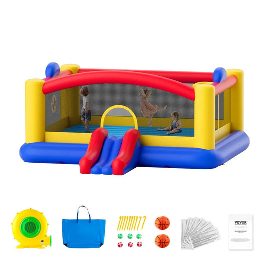 PL2464 - VEVOR 177.2" Inflatable Bounce House for Kids, Ages 3-10