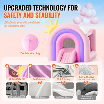 PL2462 - Durable Inflatable Bounce House 110.2x90.6x90.6 inches for Kids