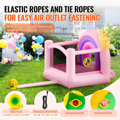 PL2462 - Durable Inflatable Bounce House 110.2x90.6x90.6 inches for Kids