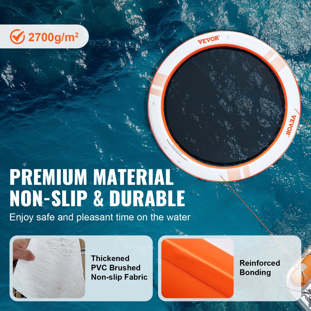 CDM305 - 10FT Inflatable Dock with Non-Slip Surface & Mesh Pool