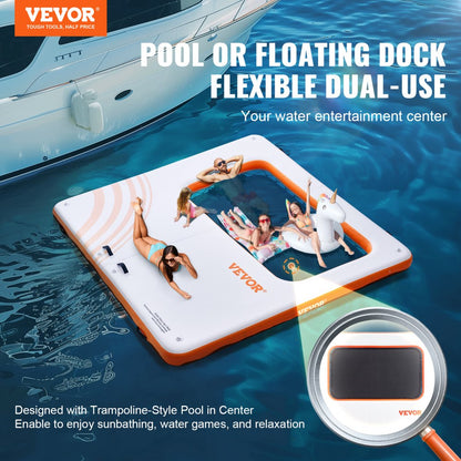 RDM305 - 10x10FT Durable Inflatable Dock with Non-Slip Surface and Ladder