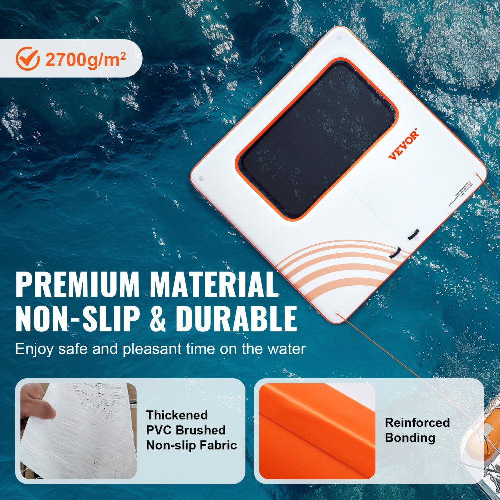 RDM305 - 10x10FT Durable Inflatable Dock with Non-Slip Surface and Ladder