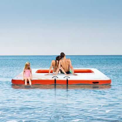 RDM305 - 10x10FT Durable Inflatable Dock with Non-Slip Surface and Ladder