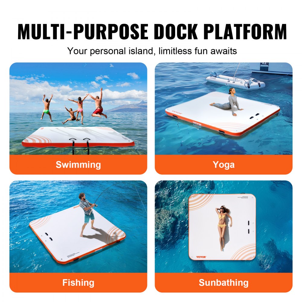 RD305-183 - 10x10FT Inflatable Water Dock with Quick Inflate System