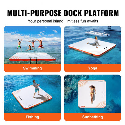 RD305-183 - 10x10FT Inflatable Water Dock with Quick Inflate System