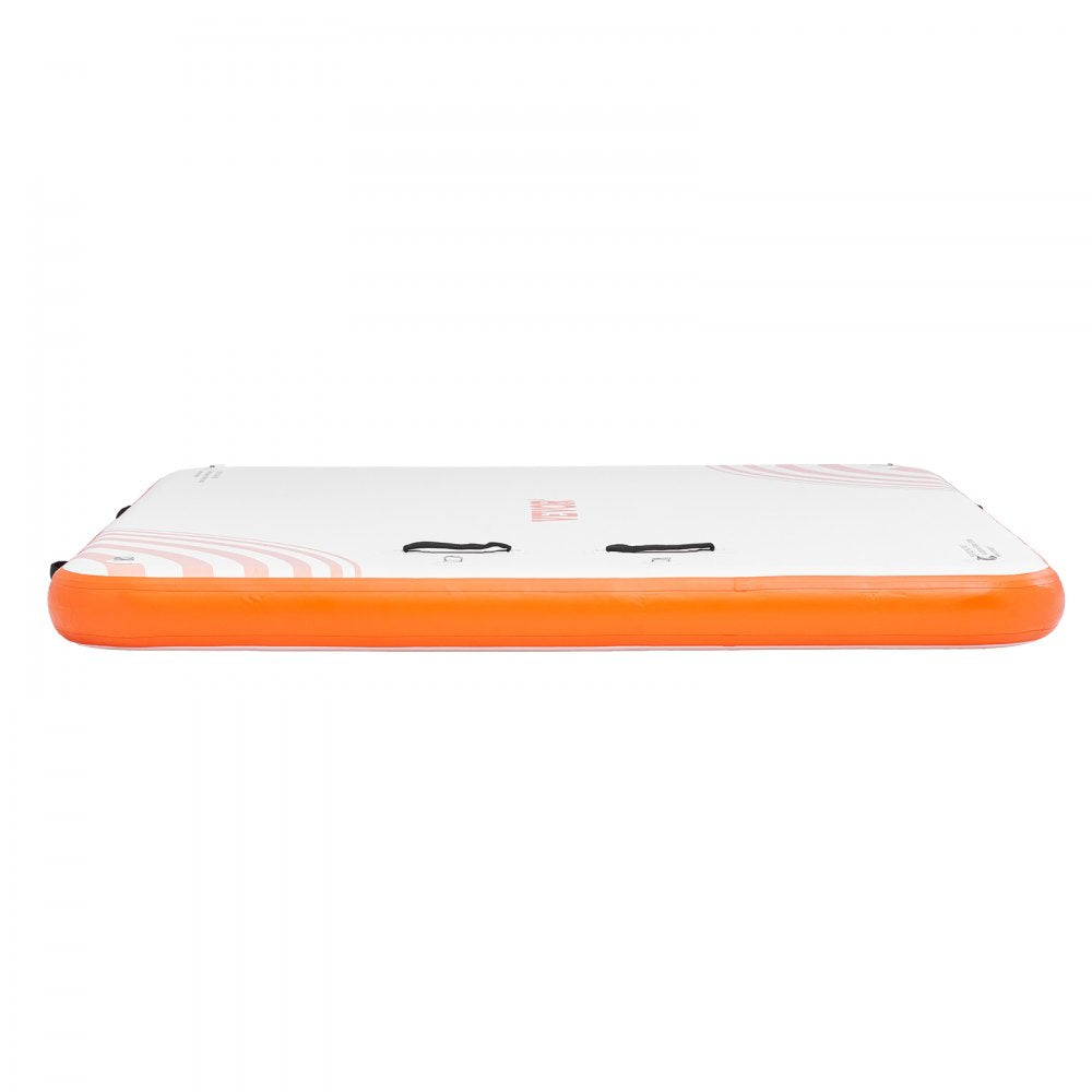 RD305-244 - Durable 10x8FT Non-Slip Inflatable Floating Dock with Ladder