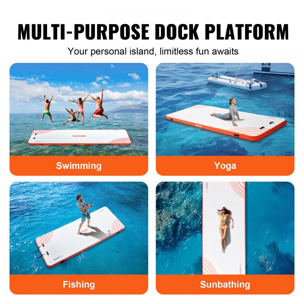 RD457-183 - 15x6FT Inflatable Dock for Fun & Safety on Water