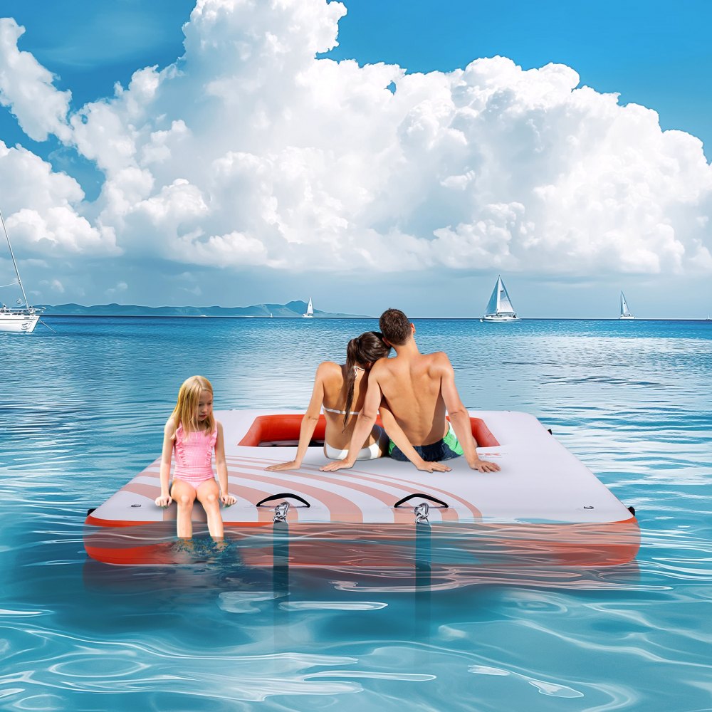RDM457-198 - 15x6.5FT Inflatable Dock with 4x6FT Trampoline & Carry Bag