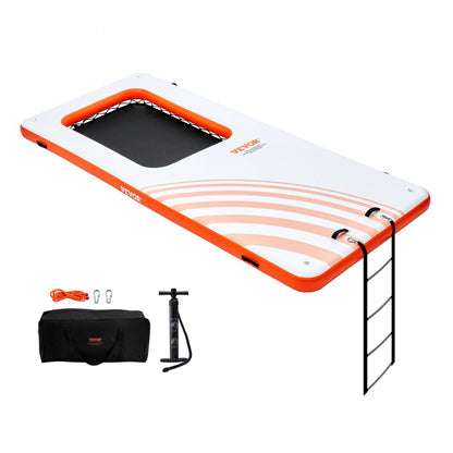 RDM457-198 - 15x6.5FT Inflatable Dock with 4x6FT Trampoline & Carry Bag