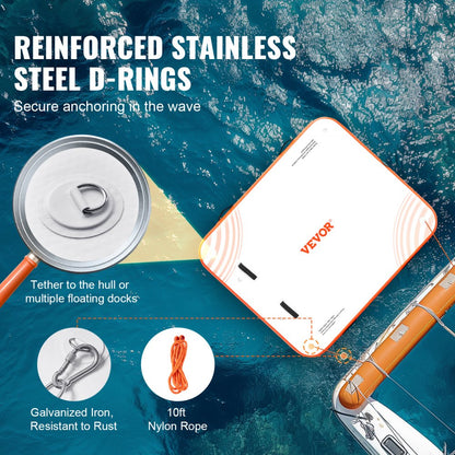 RD183-152 - 6x5FT Inflatable Dock with Ladder and Anchoring System