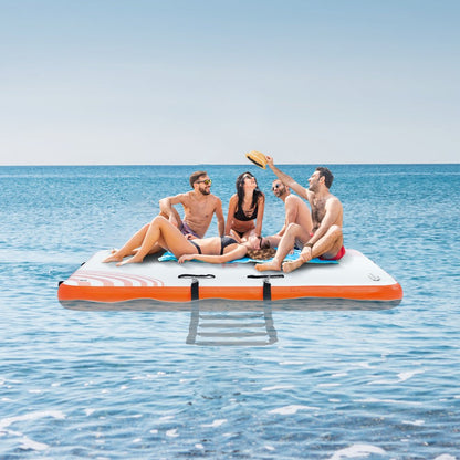 RD183-152 - 6x5FT Inflatable Dock with Ladder and Anchoring System