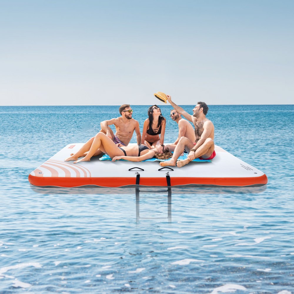 RD213 - 7x7FT VEVOR Inflatable Dock with Ladder & Anchoring System