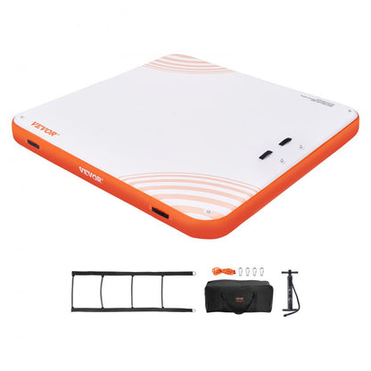 RD213 - 7x7FT VEVOR Inflatable Dock with Ladder & Anchoring System