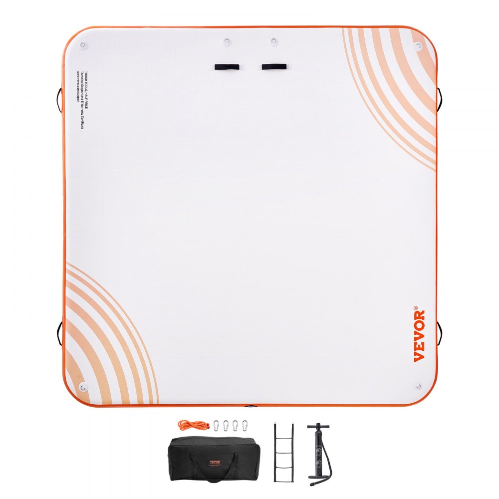 RD213 - 7x7FT VEVOR Inflatable Dock with Ladder & Anchoring System