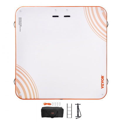 RD213 - 7x7FT VEVOR Inflatable Dock with Ladder & Anchoring System