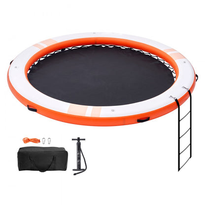 CDM244 - 8FT Inflatable Dock with Trampoline & Ladder for Water Fun