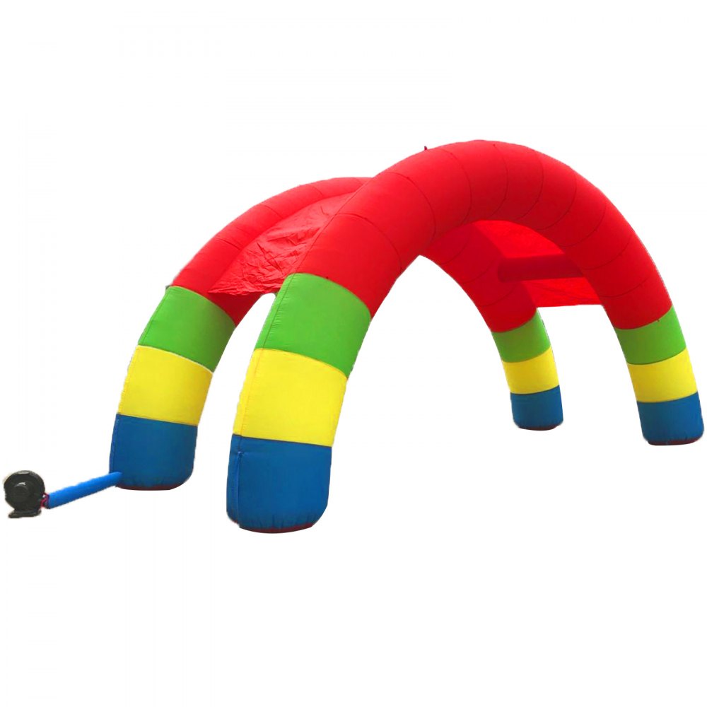 010774878152 - 26ft Inflatable Rainbow Twin Arch with Powerful Blower